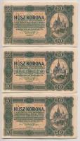 1920. 20K (8x) sorszámkövetők T:II