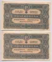 1920. 20K (8x) sorszámkövetők T:II