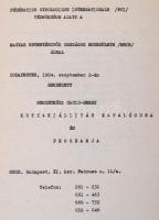 Nemzetközi F. C. I. CACIB Kutyakiállítás Budapesten, a Népstadionban. 1984. szeptember 2. Katalógus ...