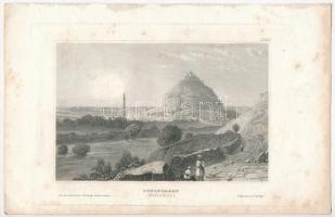 1837 Dowlutabad (Kelet India), Meyers Universum-ból, acélmetszet, foltos, 9×14 cm