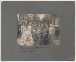 1904-1907 2 db katonai fotó, kartonra ragasztva: osztrák-magyar lovas katonák az 1907.évi őszi gyako...