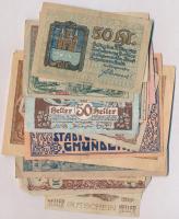 Ausztria 1920. 10-50h (20xklf) utalvány és szükségpénz, többek között Wiener Neustadt, St. Pölten, M...