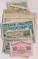 Ausztria 1920. 10-50h (20xklf) utalvány és szükségpénz, többek között Salzburg, St. Pölten, Wiener Neustadt, Gmunden, Regau és Hallstatt T:III,III-  Austria 1920. 10-50 Heller (20xdiff) vouchers and necessity notes, with notes from Salzburg, St. Pölten, Wiener Neustadt, Gmunden, Regau and Hallstatt C:F,VG