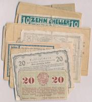 Ausztria 1920. 10-50h (20xklf) utalvány és szükségpénz, többek között Salzburg, Graz, Falkenstein, M...