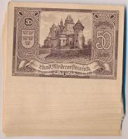 Ausztria / Alsó-Ausztria 1920. 50h (50x) pénztári utalvány, II. kiadás T:I,I- Austria / Niederösterreich 1920. 50 Heller (50x) kassenschein, 2nd issue C:UNC,AU