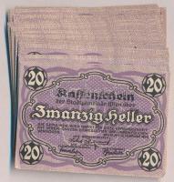 Ausztria / Bécs 1920. 20h (50x) pénztári utalvány T:I,I- Austria / Wien 1920. 20 Heller (50x) kassenschein C:UNC,AU