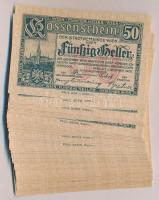 Ausztria / Bécs 1920. 50h (50x) pénztári utalvány T:I,I- Austria / Wien 1920. 50 Heller (50x) kassenschein C:UNC,AU