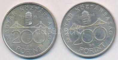 1993-1994. 200Ft Ag "MNB/Deák" (2x) T:2