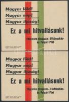 cca 1945-1947 a Kisgazdapárt 3 db szórólapja, két különféle, különböző méretben