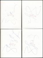 cca 1975 Bessenyei Ferenc színészről készült 4 db műtermi, vintage fotó, hátoldalon szignálva,14x10 ...