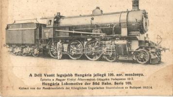 Déli Vasút Hungária 109. sor. gőzmozdonya / locomotive (vágott / cut)