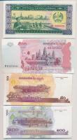 Vegyes: Kambodzsa 2001. 100R + 2002. 50R + 2004. 500R + Laosz 1979. 5K + 10K + 100K T:I-,II
Cambodi...
