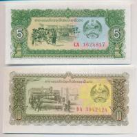 Vegyes: Kambodzsa 2001. 100R + 2002. 50R + 2004. 500R + Laosz 1979. 5K + 10K + 100K T:I-,II
Cambodi...