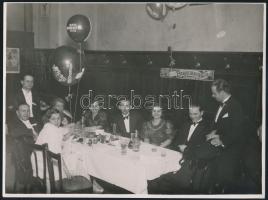 cca 1938 3 db fotó: kertészbál, jelmezest, tutaj, egy részük hátulján feliratozva, különböző méretbe...