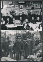 cca 1950 Portrék, csoportképek, eseményfotók vegyesen, 13 db vintage fotó Tiszavölgyi József fotórip...