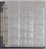 Használt négygyűrűs "NUMIS" éremberakó, 10db berakólappal, jó állapotban