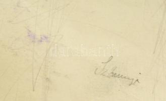 Szőnyi jelzéssel: Férfi portré. Ceruza, papír, 55×36 cm