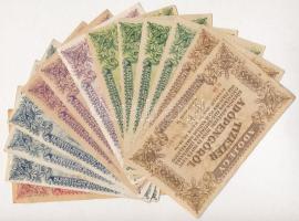 1946. 13db-os vegyes adópengő bankjegy tétel, közte fordított címeres és amelyekNEK T:III,III-