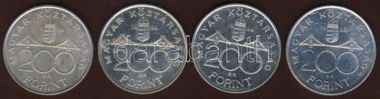 1994. 200Ft Ag "Deák" (4x) T:BU,2