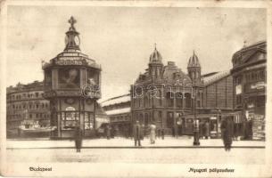 Budapest VI. Nyugati pályaudvar, vasútállomás, villamos, Modiano (EB)