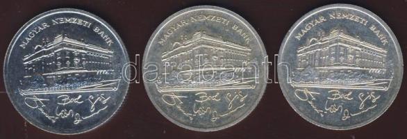 1992. 200Ft Ag "MNB" (3x) T:BU