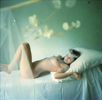 cca 1980 Szolidan erotikus felvételek negatív tétele, 13 db vintage negatív, 6x6 cm és 4x6 cm