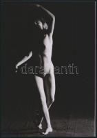 cca 1973 Egy sötét színpad fényes csillaga, 5 db szolidan erotikus fénykép, korabeli negatívokról ké...