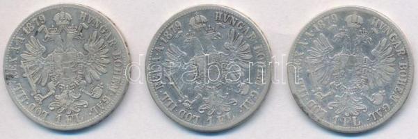 Ausztria 1879. 1Fl Ag "Ferenc József" (3x) T:2-
Austria 1879. 1 Florin Ag "Franz Jos...