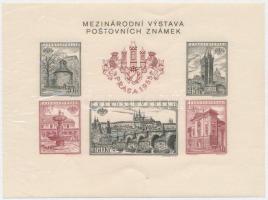 International Stamp Exhibition Prague imperf block, Nemzetközi Bélyegkiállítás Prága vágott blokk