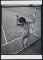 cca 1976 Kapusok játék közben, 4 db szolidan erotikus fénykép, korabeli negatívokról készült mai nag...