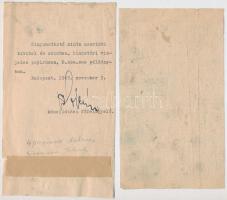 1943-1946. 5db-os élelmiszerjegy tétel, közte "MÁVAG Zsiradékjegy" ívben, "Állami tej...