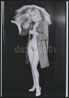 cca 1974 Leletek a régi képek dobozából, 3 db szolidan erotikus fénykép, korabeli negatívokról készült mai nagyítások, 25x18 cm / 3 erotic photos, 25x18 cm
