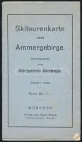 Skitourenkarte vom Ammergebirge, 1:100.000, München, Oscar Brunnm, a térkép hátoldala foltos, 30x43 cm.