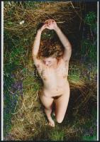 cca 1983 Boldogok a szabadok, 3 db szolidan erotikus fénykép, korabeli negatívokról készült mai nagy...