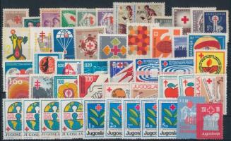 1943-1989 Red Cross 14 sets + 52 stamps Vöröskereszt motívum 1943-1989 14 klf sor + 52 klf önálló ér...