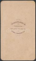cca 1860 Ciehulski P. marosvásárhelyi fényképtermében készült, vizitkártya méretű fénykép, 10,5x6 cm