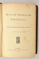 Beöthy Zsolt (szerk.): A Magyar Irodalom Története I-II. Budapest, 1899-1900, Athenaeum Irodalmi és Nyomdai R.Társulat. Második kiadás. Díszesen aranyozott kiadói félbőr kötés, a borítók kopottak, az I. kötet hátsó borítója kissé foltos, a gerince kissé sérült, a hátsó szennylapja hiányzik, az előzéklapja javított, a II. kötet elülső belső kötéstábláján és a szennylapján firka.