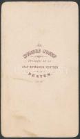 cca 1863 Borsos József festőművész és fényképész műtermében készült, vizitkártya méretű fénykép, 10,...