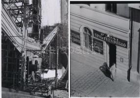 Budapesti életképek, városképek, 21 db korabeli negatívról készített mai nagyítások, 13x18 cm és 9x1...