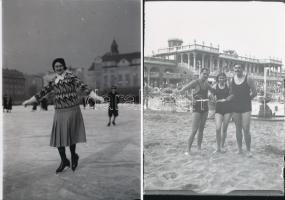 Budapesti életképek, városképek, 21 db korabeli negatívról készített mai nagyítások, 13x18 cm és 9x1...