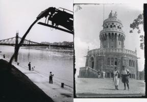 Budapesti életképek, városképek, 21 db korabeli negatívról készített mai nagyítások, 13x18 cm és 9x1...