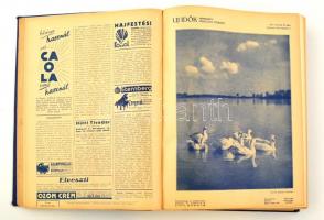 1935 Uj Idők, Szerk.: Herczeg Ferenc, XLI. évf., fél évfolyam, 27-52 szám. Kiadói aranyozott egészvá...