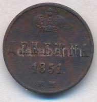 Orosz Birodalom 1851. Denga (1/2k) Cu T:2-
Russian Empire 1851. Denga (1/2 Kopek) Cu C:VF
Krause C...