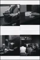 1961 Háztartási gépek, 11 db vintage negatív (6x6 cm) és az ezekről készített mai nagyítások (10x15 ...