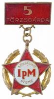 ~1970-1980. IPM Szolgáltató Üzeme - 5 éve Törzsgárda tag aranyozott, zománcozott jelvény T:2,2- zománchiba