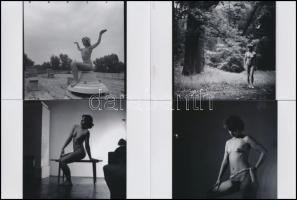 cca 1978 Szolidan erotikus fényképek tétele, 13 db vintage negatívról készült mai nagyítás, 9x13 cm ...