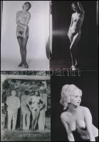 cca 1977 Szolidan erotikus fényképek tétele, 21 db vintage negatívról készült mai nagyítás, 9x13 cm / 21 erotic photos, 9x13 cm