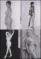 cca 1977 Szolidan erotikus fényképek tétele, 21 db vintage negatívról készült mai nagyítás, 9x13 cm ...