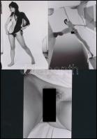 cca 1977 Szolidan erotikus fényképek tétele, 21 db vintage negatívról készült mai nagyítás, 9x13 cm ...