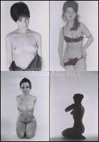 cca 1976 Szolidan erotikus fényképek tétele, 33 db vintage negatívról készült mai nagyítás, 9x13 cm ...